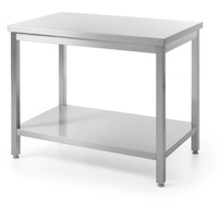 HENDI Arbeitstisch, Kitchen Line mit Grundboden 1400x600x850mm