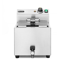 HENDI Fritteuse mit Ablasshahn, 10 Liter, Profi Line, 10L,