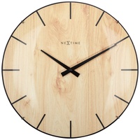 Nextime Quarzwanduhr Edge Wood Dome Ø 35 cm Dekor