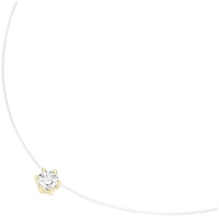 Smart Jewel Collier schwebender Stein, Zirkonia, Silber 925 Gold