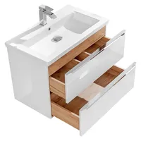 Lomadox Badmöbel Waschtischunterschrank 80cm Hochglanz weiß, b/h/t ca. 81/61/46cm