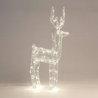 Home Styling Collection Rentierfigur, 80 cm, Weihnachtsfigur mit LED-Beleuchtung,