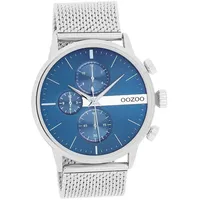 Oozoo Herren Armbanduhr Timepieces Metall Mesh silber UOC11100