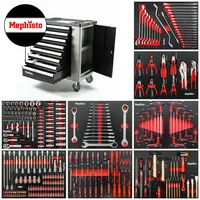 Mephisto Werkzeugwagen XXL Premium 8 Schubladen mit Werkzeug Ringschlüssel-Set