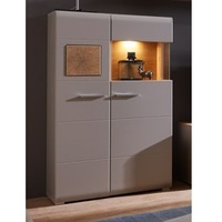 Innostyle Fun Plus II Vitrine inkl. LED-Beleuchtung Basalt/Eiche Altholz