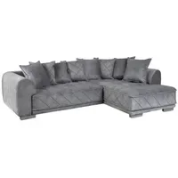 Riess-Ambiente Bigsofa, Grau, Silber, Textil, L-Form, 320x90x110 cm, Wohnzimmer,