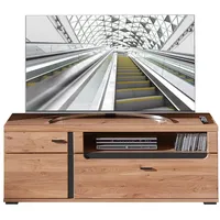 Lomadox Tv Lowboard mit Esche Massivholzfront STAVEN-36 mit Absetzungen