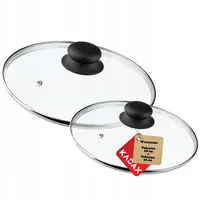 Kadax Glasdeckel Set "Pecoraro", Deckel mit Griff, mit Dampfloch,