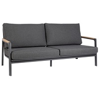 BIZZOTTO Gartenlounge Sitzbank JALISCO, Anthrazit - Aluminiumrahmen - Teakholz