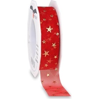 Präsent Geschenkband Canada seidenmatt rot 25,0 mm x 20,0