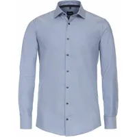 Venti Businesshemd VENTI Businesshemd uni blau|grau 45