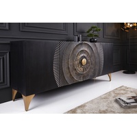 Riess Ambiente Handgearbeitetes Sideboard GOLDEN SUNSET 180cm schwarz gold