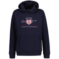 GANT Unisex Sweatshirt Archive Shield Hoodie Kapuzenpullover, Logo, uni