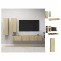 VidaXL 4-tlg. TV-Schrank-Set Sonoma-Eiche Holzwerkstoff