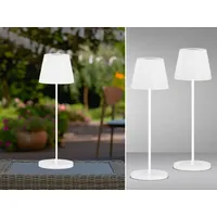 Meine wunschleuchte 2er SET Outdoor Akku Tischlampen Weiß ohne
