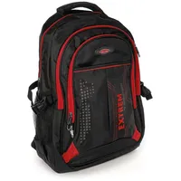 Bag Street Synthetik Rucksack Damen Herren Sporttasche schwarz rot