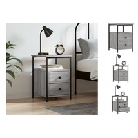 VidaXL Nachttisch Grau Sonoma-Eiche 34x35,5x50 cm Holzwerkstoff