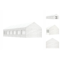 VidaXL Pavillon mit Dach Weiß 13,38x4,08x3,22 m Polyethylen