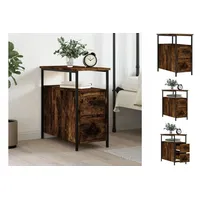 VidaXL Nachttisch Räuchereiche 30x60x60 cm Holzwerkstoff