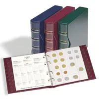 Leuchtturm Ringbinder Numis Classic Design mit Schutzkassette rot