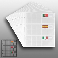 Prophila 10 Prophila Münzhüllen für 3 komplette €-Kursmünzensätze für