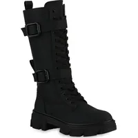 VAN HILL Schnürstiefel in Schwarz
