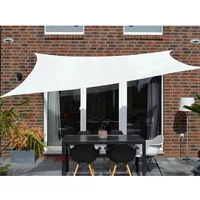 Floracord Vierecksonnensegel HDPE Weiß 400 cm x 500 cm