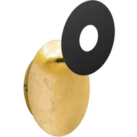 Fischer & Honsel LED-Wandleuchte Hennes Schwarz, Gold, Oval, Ring