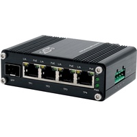 Exsys EX-62020PoE-SFP (5 Ports), Netzwerk Switch, Schwarz