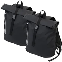 Xcase 2er-Set Rolltop-Rucksäcke mit gepolstertem Laptop-Fach, wasserfest