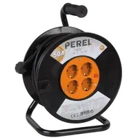 Perel KABELTROMMEL - 50 m 3G1.5 - 4 Schutzkontaktsteckdosen