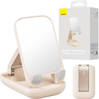 Baseus Folding Phone Stand with mirror (baby pink), Smartphone