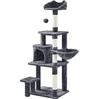 Yaheetech Kratzbaum Katzenkratzbaum 145 cm Stabiler Katzenbaum mit Aussichtsplattform
