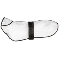 Trixie Regenmantel Tarbes S: 38 cm transparent/black piping