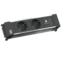 Bachmann POWER FRAME 2xCEE7/3 USB Chargr, Strom 2,0m AEH