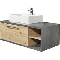 Bega BBK Nathan Waschbeckenunterschrank Artisan Eiche/Metera Beton Grau -