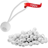 ECENCE Spanngummis mit Kugel Weiss Planenspanner Zeltgummis Expanderschlingen