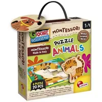 Lisciani Montessori Wood Puzzle Animals