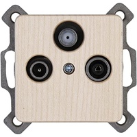 Kopp 917139080 Milano Antennensteckdose TV/RF/SAT, digitaltauglich, Farbe: ahorn