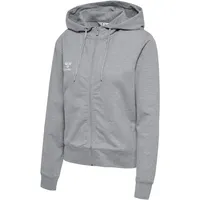 Hummel Go 2.0 Zip Hoodie Woman Sweatshirt, Grey Melange