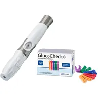 Aktivmed GlucoCheck Stechhilfe + 100 Universal-Lanzetten Set 1 St