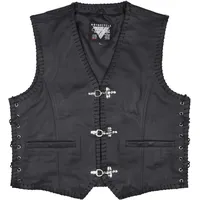 Modeka Badlands, Lederweste - Schwarz - 6XL