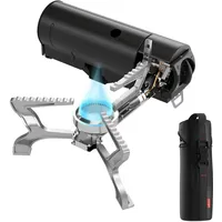 Evocamp Gaskocher faltbar mit Tragetasche, klappbarer Gas Campingkocher, Camping