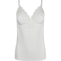 SKINY Damen Bamboo Lace Spaghettishirt, Ivory, 38