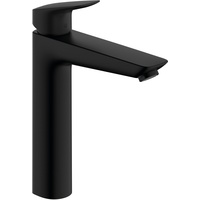 Hansgrohe Logis 190 mit Zugstangen-Ablaufgarnitur mattschwarz