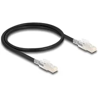 DeLock - Patchkabel Cat.6a S/FTP, 0,5 m, schwarz, Set