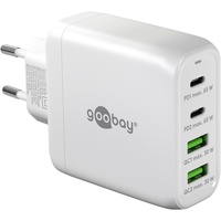 Goobay 4-Port 68W GaN Netzteil, USB-C/USB-A, weiß 64818