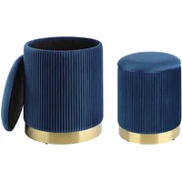 EGLO 424018 ø 2er-Set Taburetten Mashike, elegante Sitzhocker, runde