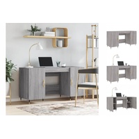 VidaXL Schreibtisch Grau Sonoma 140x50x75 cm Holzwerkstoff
