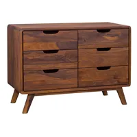 Massivmoebel24 Kommode Sheesham 90x40x65 walnuss lackiert MALMÖ 2 #105